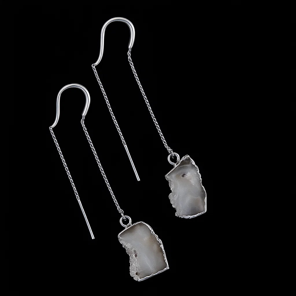 Natural Geode Earring #1524.1