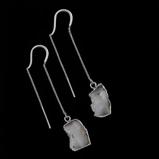 Natural Geode Earring #1524.1