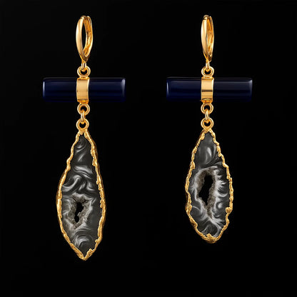 Agate with Natural Geode Earring # 1530.1