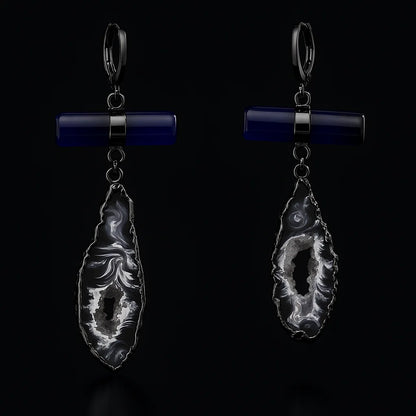 Agate with Natural Geode Earring # 1530.1