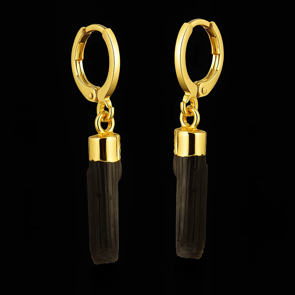 Black Tourmaline Earring #1540.1
