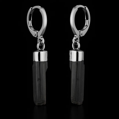 Black Tourmaline Earring #1540.1
