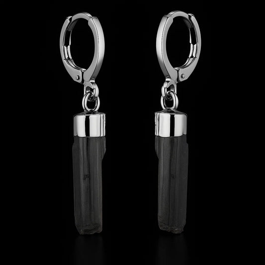 Black Tourmaline Earring #1540.1