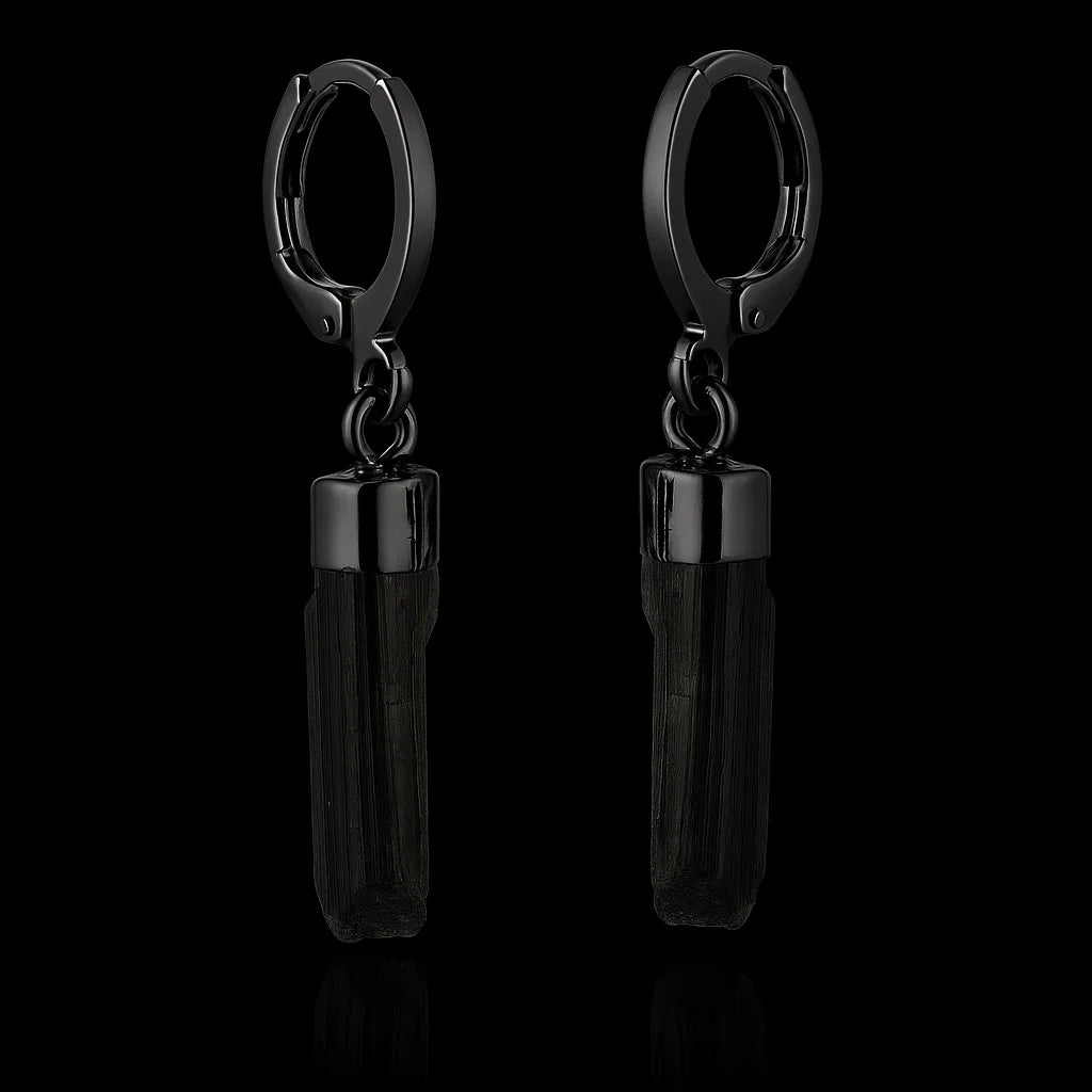 Black Tourmaline Earring #1540.1