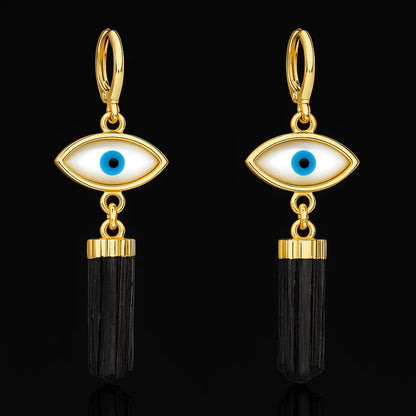 Tourmaline with Mother of Pearl Earring #1542.1