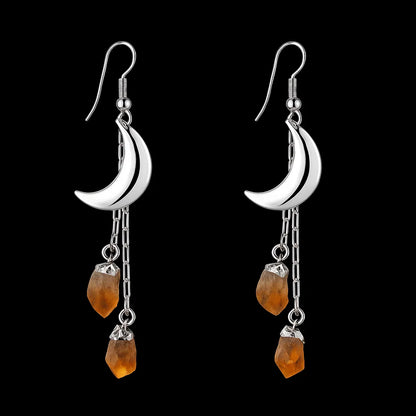 Moon with Double Druse Earring #1551.1