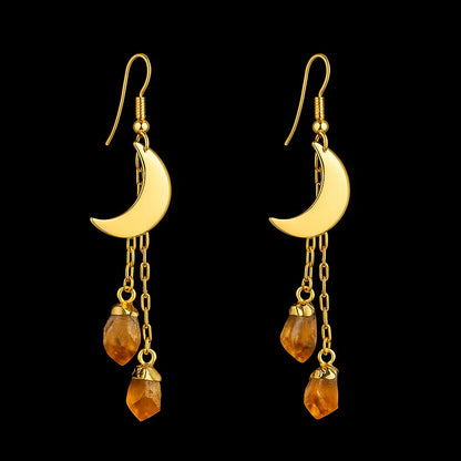 Moon with Double Druse Earring #1551.1