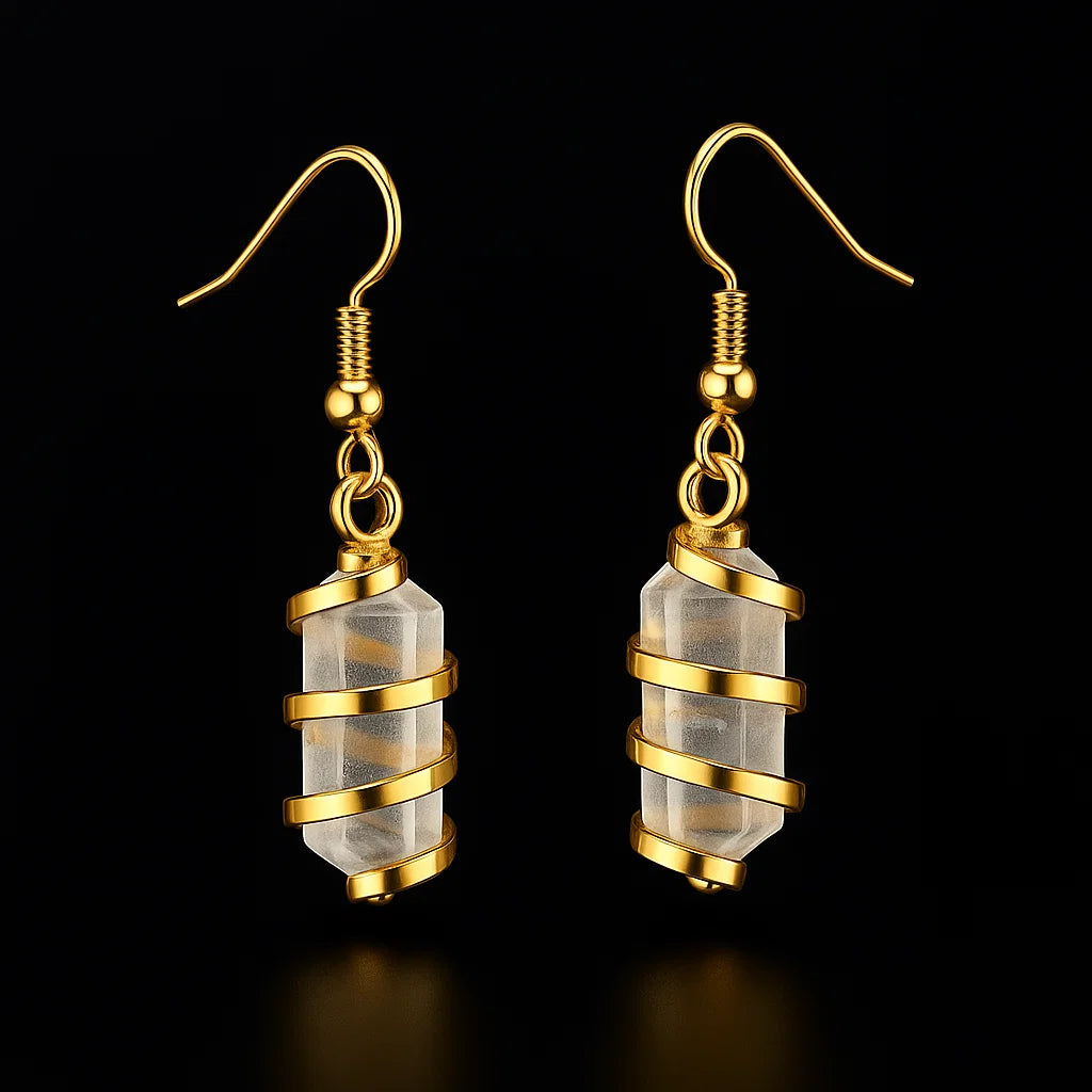 Wrapped Crystal Earring #1552.1