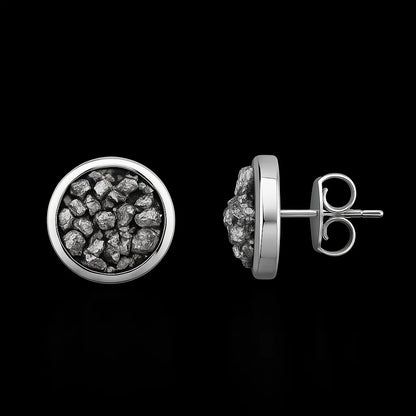 Round Pyrite Earring #1558.1