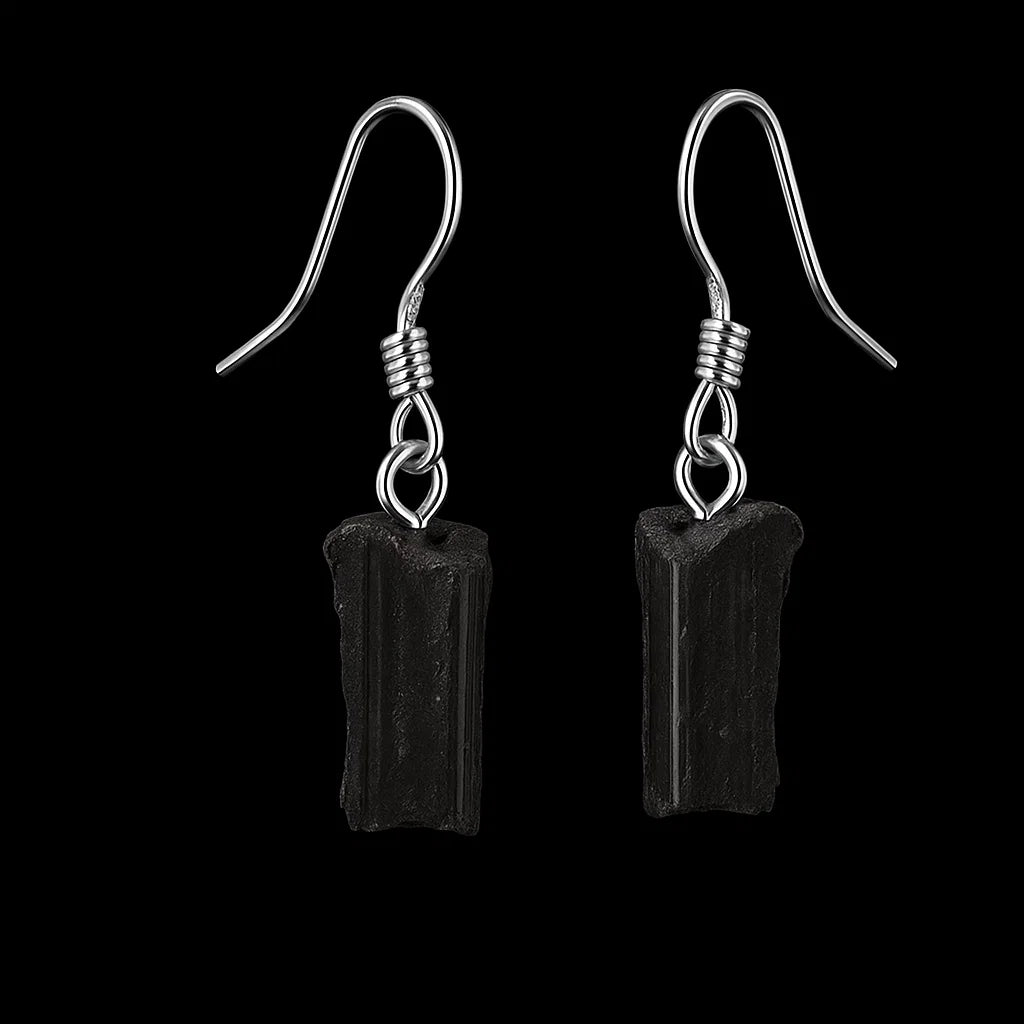 Black Tourmaline Earring #S02