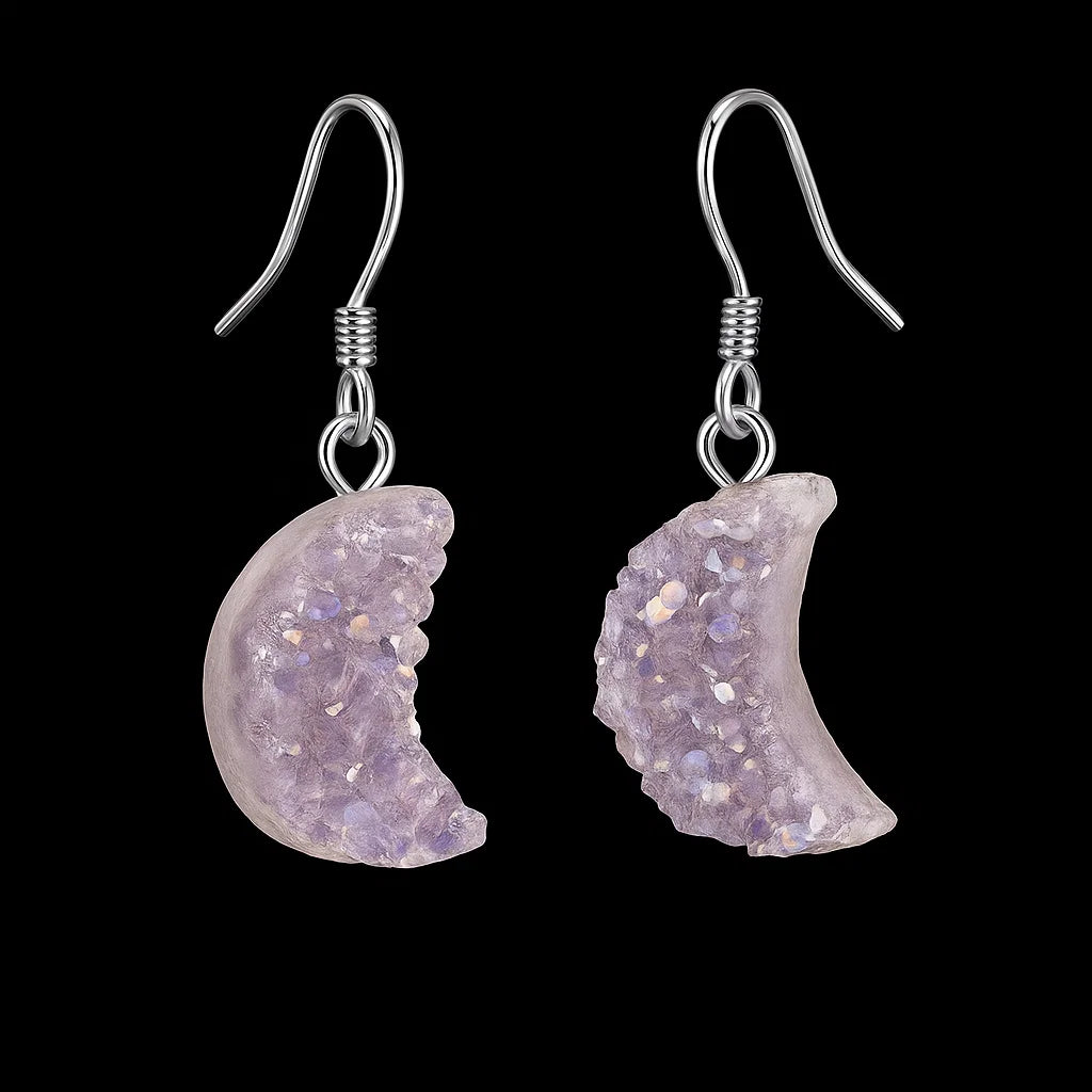 Moon Druse Earring #S07