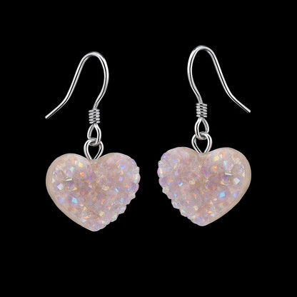 Heart Druse Earring #S08