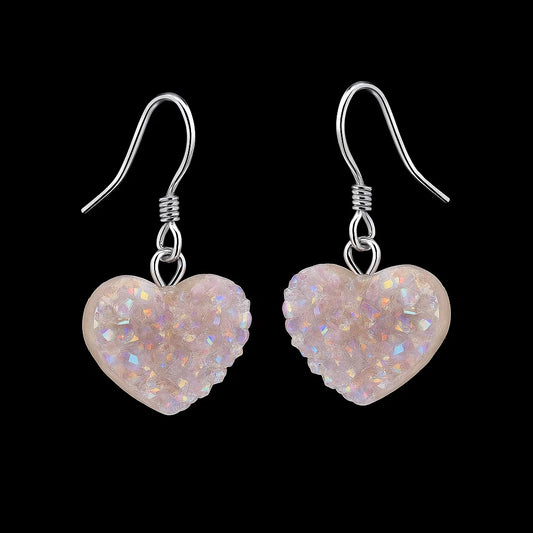 Heart Druse Earring #S08