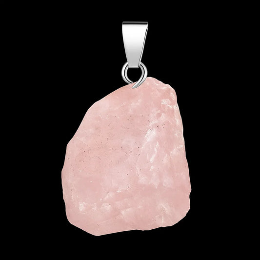 Rose Quartz Rough Pendant #S204