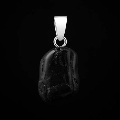 Black Tourmaline Polished Pendant #S207