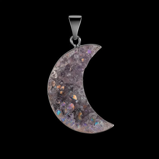Pearl Moon Druse Pendant #S222