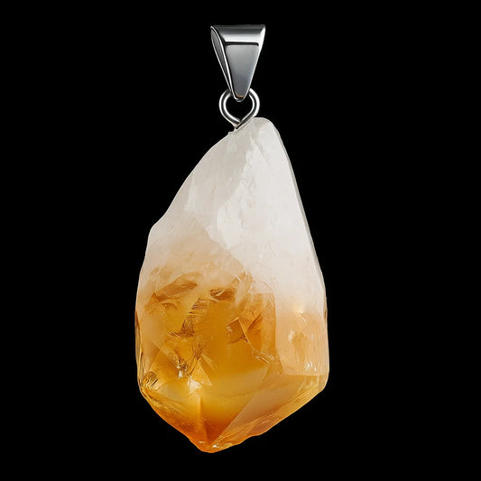 Citrine Rough Point Pendant #S232