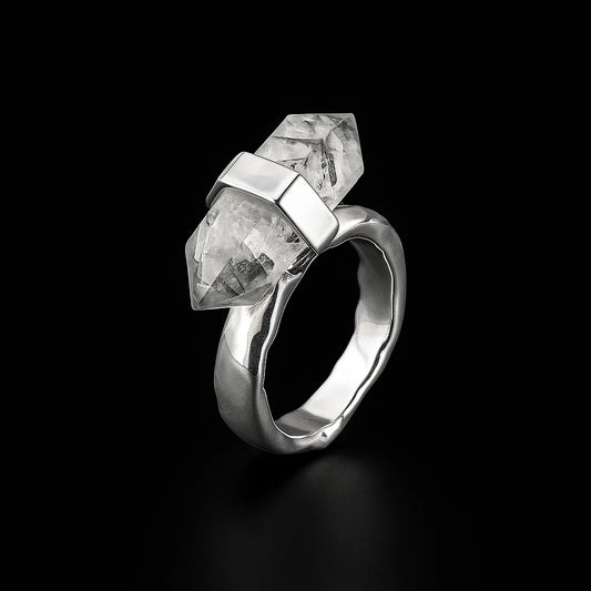 double terminated Point Ring #1 #518.1