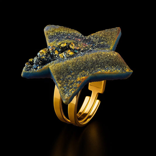 Metallic Druse Star Ring #525.1