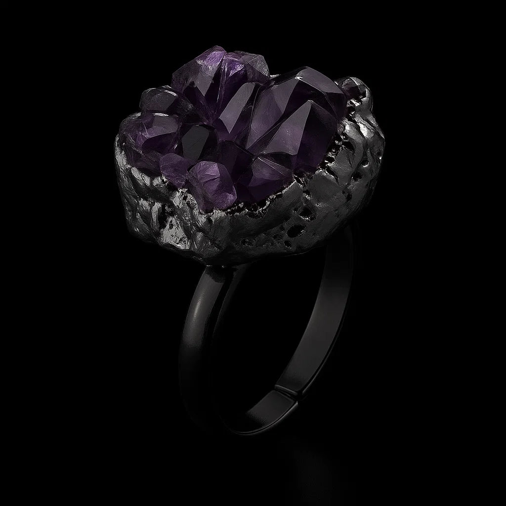 Amethyst Druse Ring #527.1