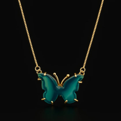 Butterfly Agate Necklace #2094.1