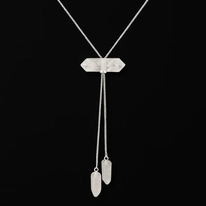 Double Hanging Crystal Necklace #2093.1
