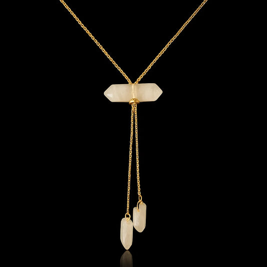 Double Hanging Crystal Necklace #2093.1