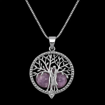 Family Necklace with Tumblestone #2091.1