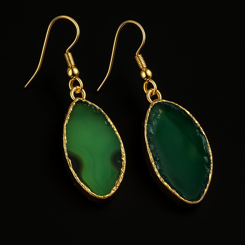 Agate Slice Earring #1514.1