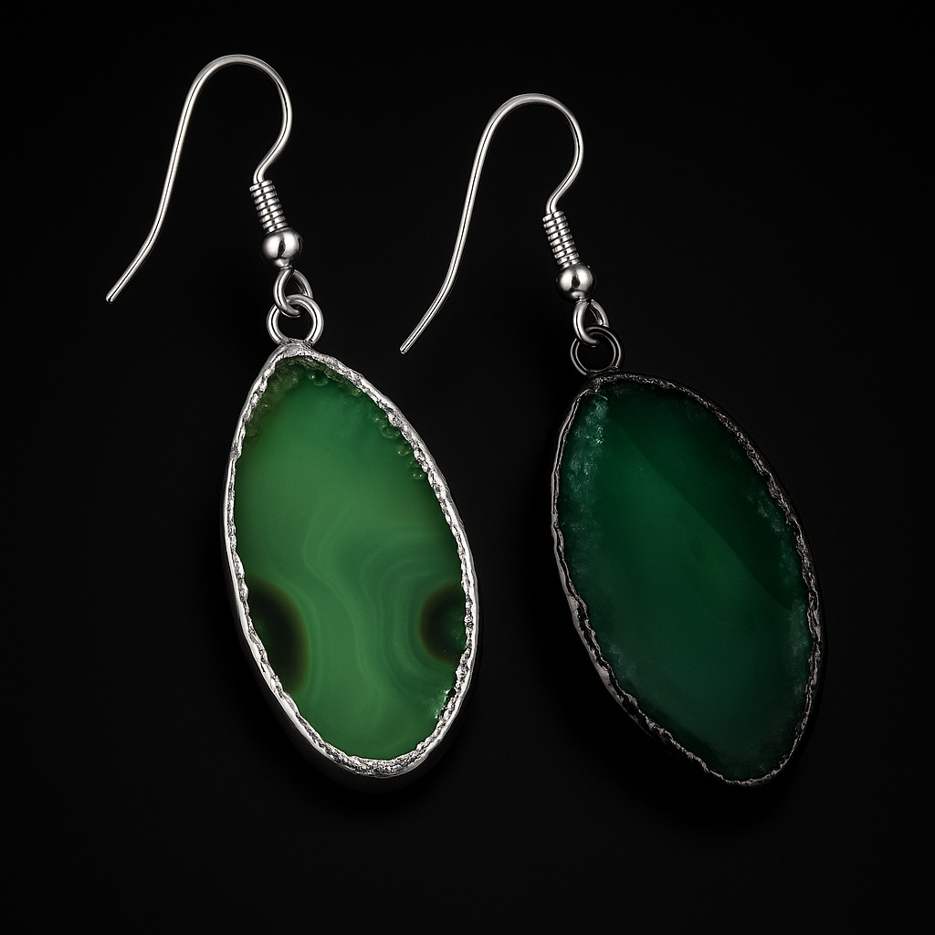 Agate Slice Earring #1514.1
