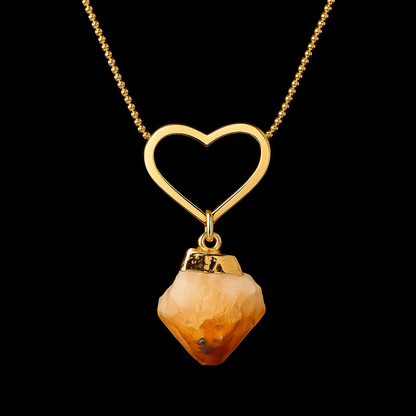 Heart Druze Point Necklace #2075.1