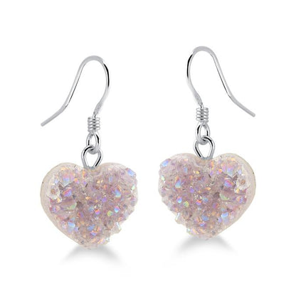 Heart Druse Earring #S08