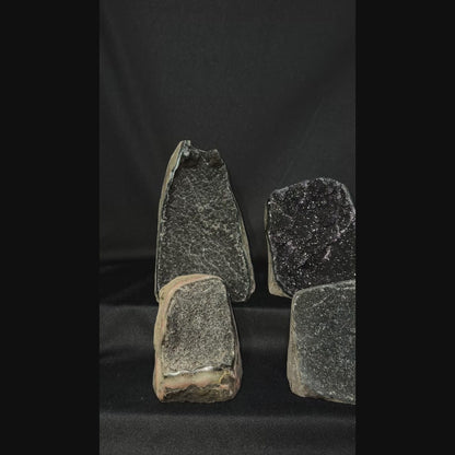 Black Amethyst Cut Bases – Wholesale Lot 4.05 kg (≈ 8.93 lb)