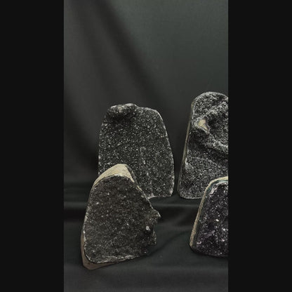 Black Amethyst Cut Bases – Wholesale Lot 5.6 kg (≈ 12.34 lb)