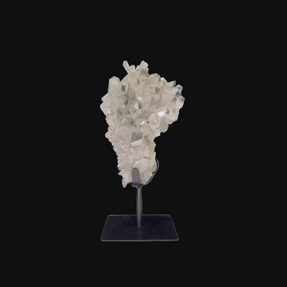 Clear Quartz Cluster on Custom Metal Stand – 36cm | 4.82kg