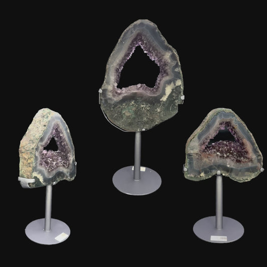 Amethyst Agate Portal Set – 44cm | 37.5cm | 32.5cm | 9.08kg total
