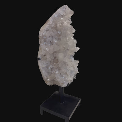 Clear Quartz Monolith on Custom Iron Base – 165cm | 301kg