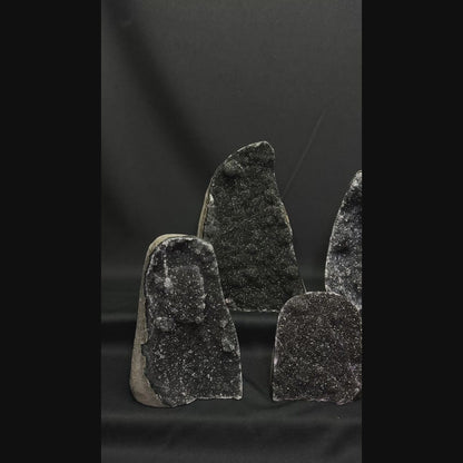 Black Amethyst Cut Bases – Wholesale Lot 4.6 kg (≈ 10.14 lb)