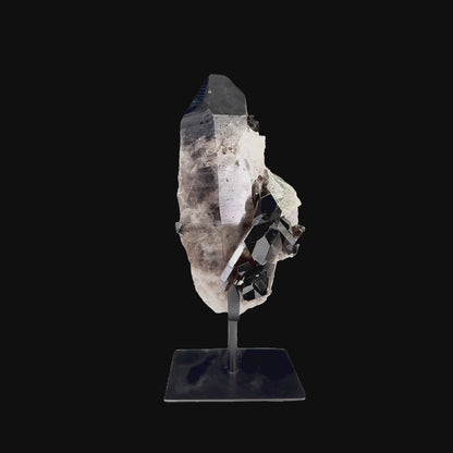 Smoky Quartz Point on Custom Metal Stand – 36cm | 4.85kg
