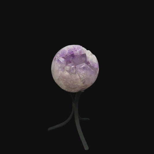 Amethyst Sphere with Natural Crystal Cavity – 44.5cm | 3.14kg