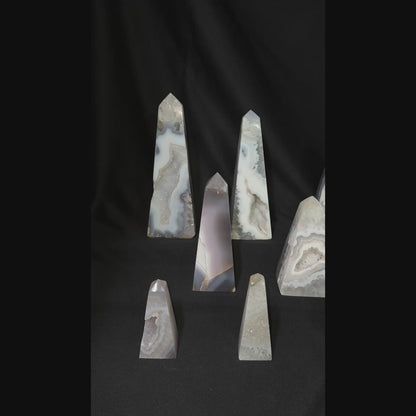 Agate Obelisks – Wholesale Lot 3.7 kg (≈ 8.15 lb)