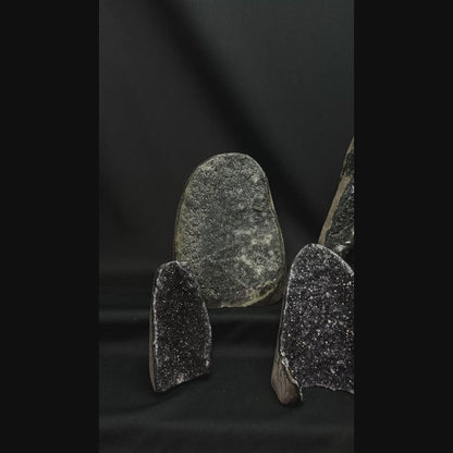 Black Amethyst Cut Bases – Wholesale Lot 4.20 kg (≈ 9.26 lb)