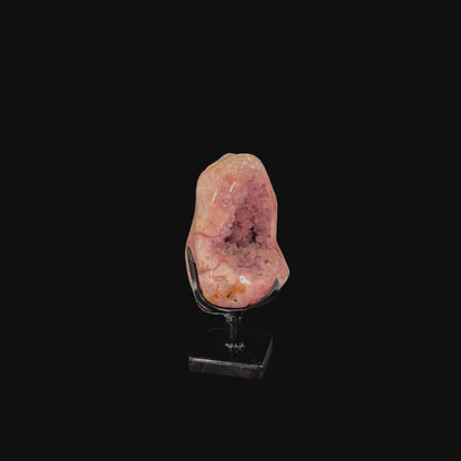 Pink Amethyst Druze on Custom Metal Stand – 23.5cm | 2.7kg
