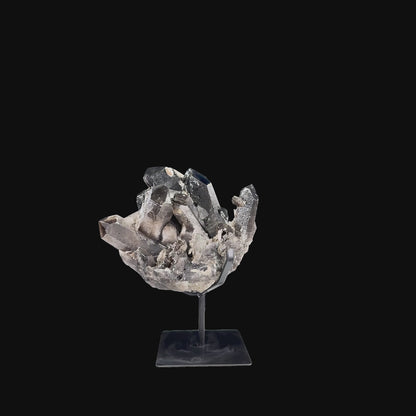Smoky Quartz Cluster on Custom Metal Stand – 32cm | 9.30kg
