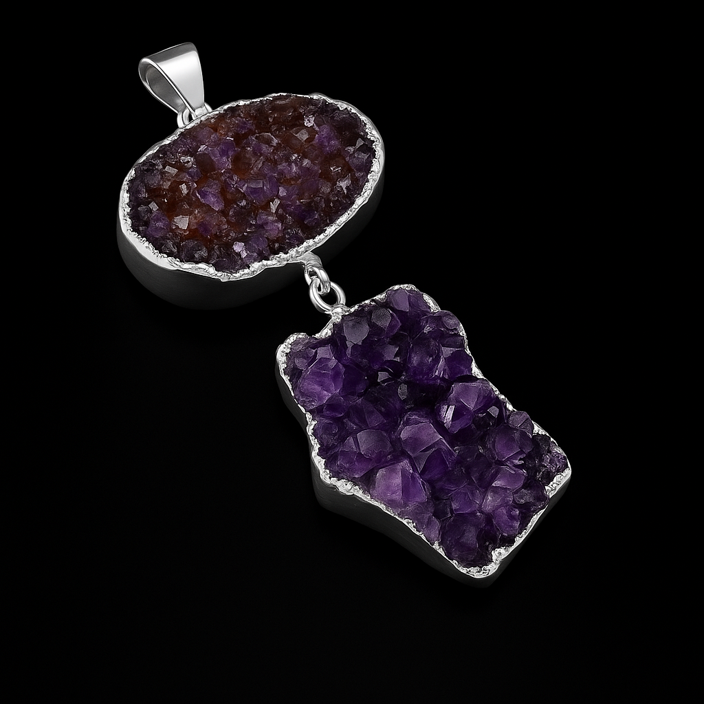 Double Amethyst Pendant #4.1